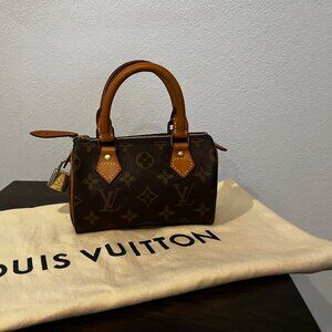 Louis Vuitton Monogram Mini Speedy / Nano Speedy – Mint w/ Lock, Key, Dust Bag